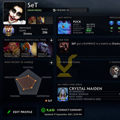 Immortal | MMR: 5600 - Behavior: 9635