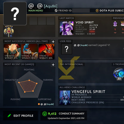 Legend V |  MMR: 3630 - Behavior: 9412