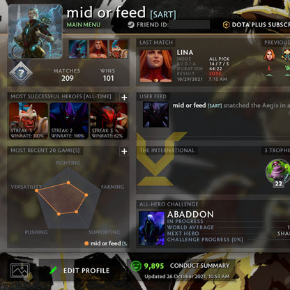 Not Calibrated |  MMR: TBD - Behavior: 10000