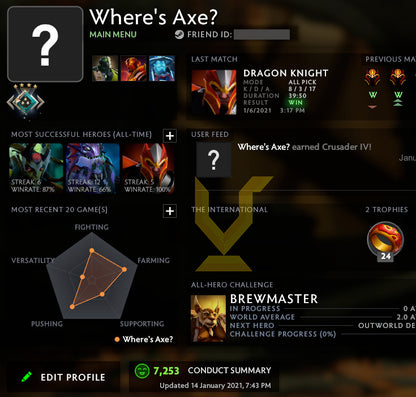 Crusader IV | MMR : 2020 - Behavior : 7253