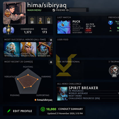 Divine I |  MMR: 4760 - Behavior: 10000