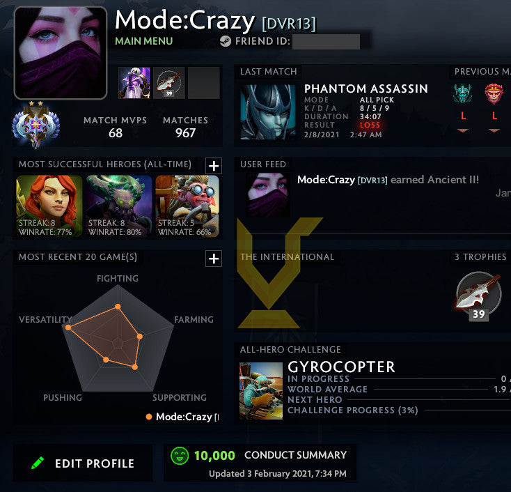 Ancient II	 | MMR : 4010 - Behavior : 10000