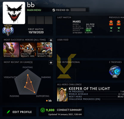 Ancien V | MMR : 4600 - Comportement : 9800