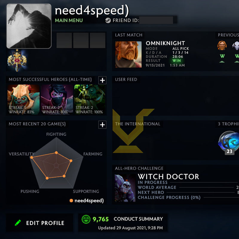 Légende I | MMR : 3020 - Comportement : 9765