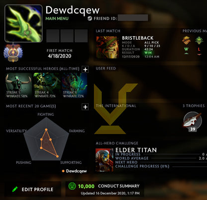 Immortel | MMR : 5700 - Comportement : 10000