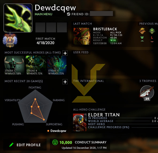 Immortel | MMR : 5700 - Comportement : 10000