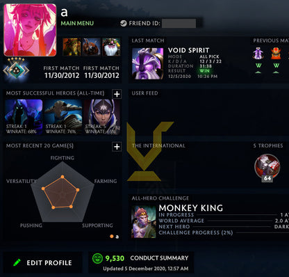 Croisé V | MMR : 2160 - Comportement : 9530