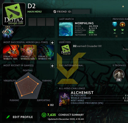 Crusader III | MMR : 1850 - Behavior : 7625