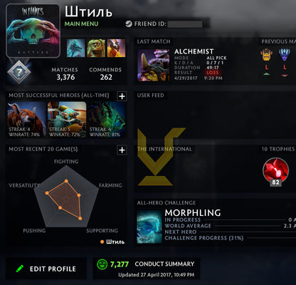 Not Calibrated | MMR : TBD - Behavior : 7277