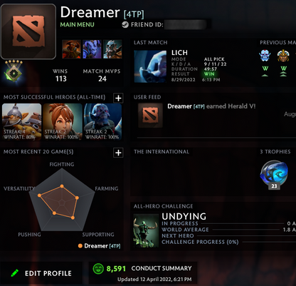 Herald V | MMR: 760 - Behavior: 8591