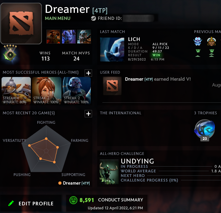 Herald V | MMR: 760 - Behavior: 8591