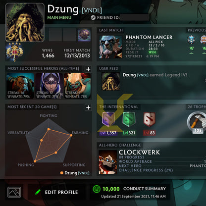 Legend IV | MMR: 3570 - Behavior: 10000