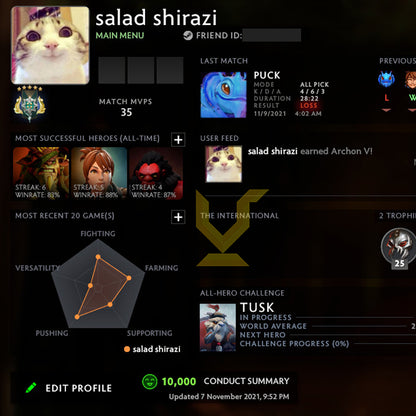 Archon V | MMR: 3060 - Behavior: 10000