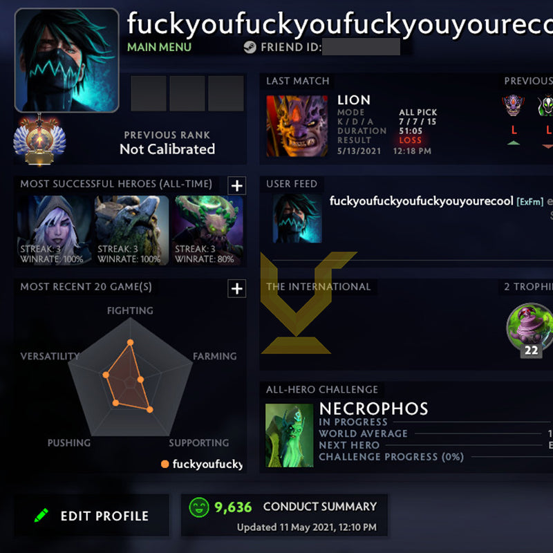 Immortel | MMR : 5470 - Comportement : 9600