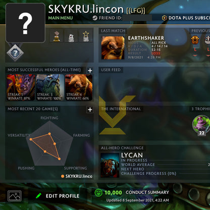 Non calibré | MMR : à déterminer - Comportement : 10 000