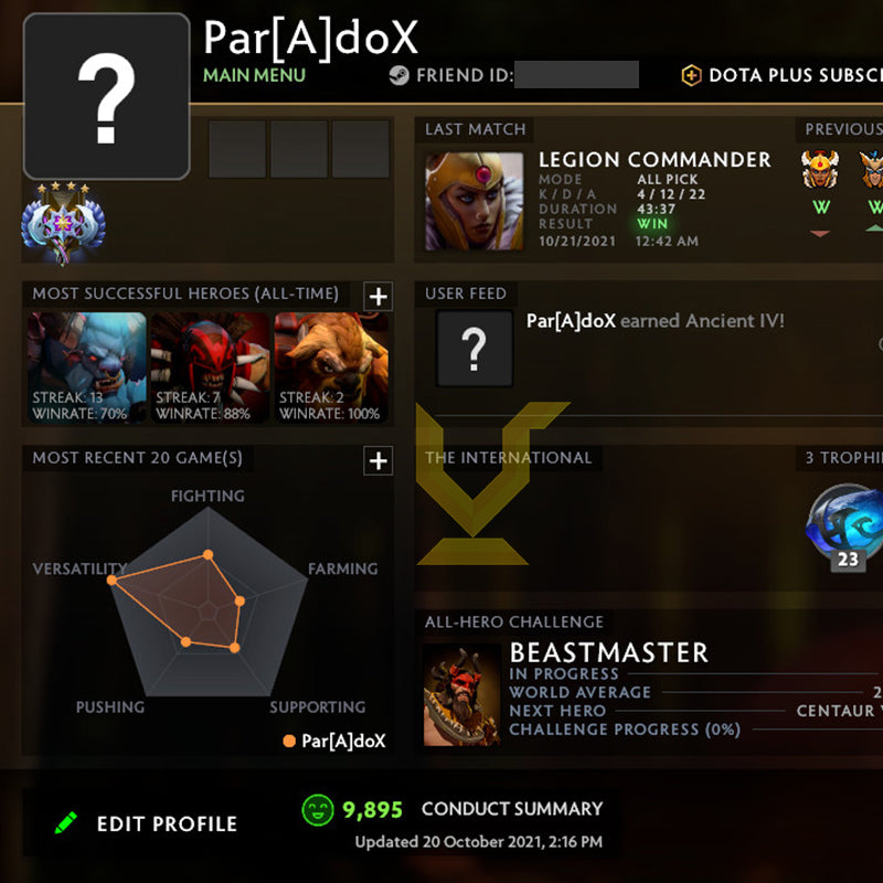 Ancient IV | MMR: 4420 - Behavior: 9895