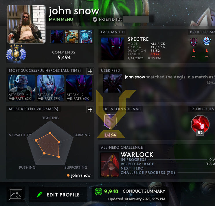 Divine IV | MMR : 5260 - Behavior : 9940