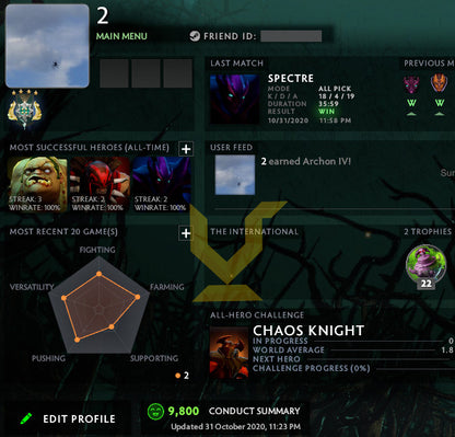 Archonte IV | MMR : 2810 - Comportement : 9800