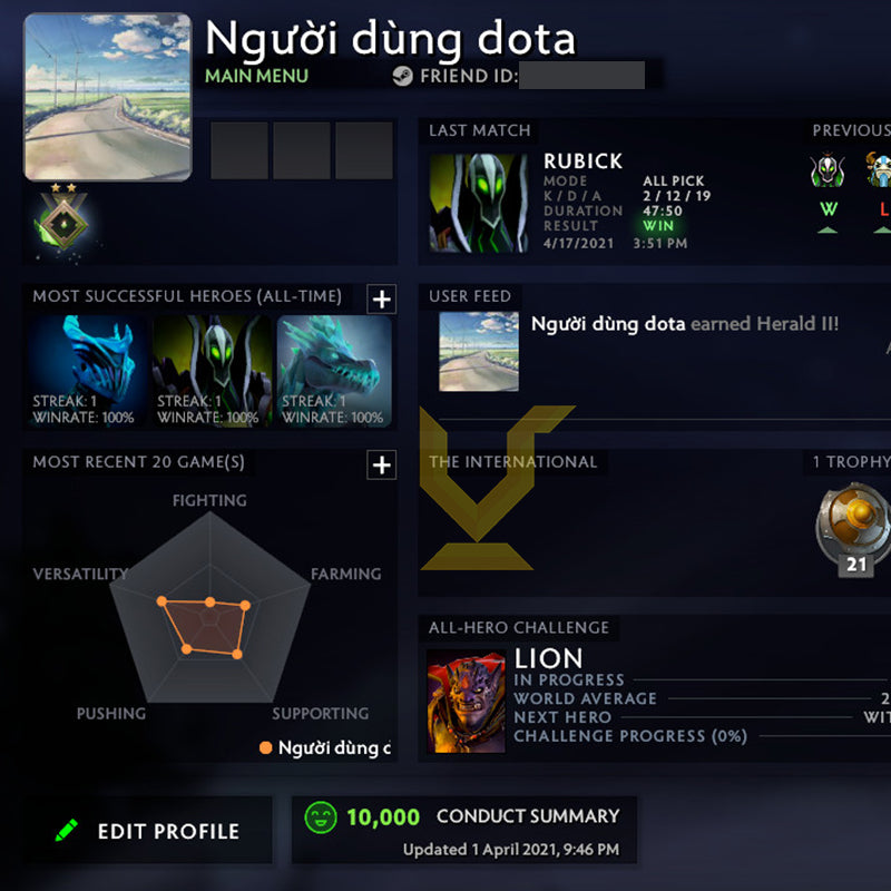 Héraut II | MMR : 170 - Comportement : 10000