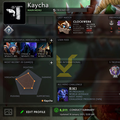 Not Calibrated | MMR: TBD - Behavior: 8511