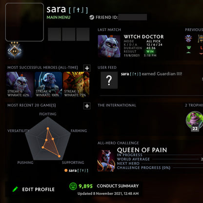 Gardien III | MMR : 1000 - Comportement : 9895