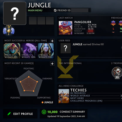 Divine III |  MMR: 5160 - Behavior: 10000