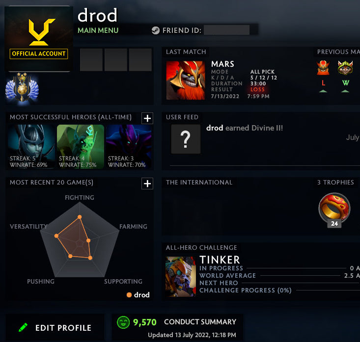 Divine II | MMR: 4890 - Behavior: 9570