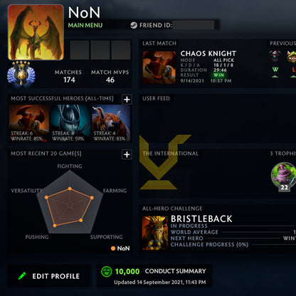 Divine V | MMR : 5540 - Behavior : 10000