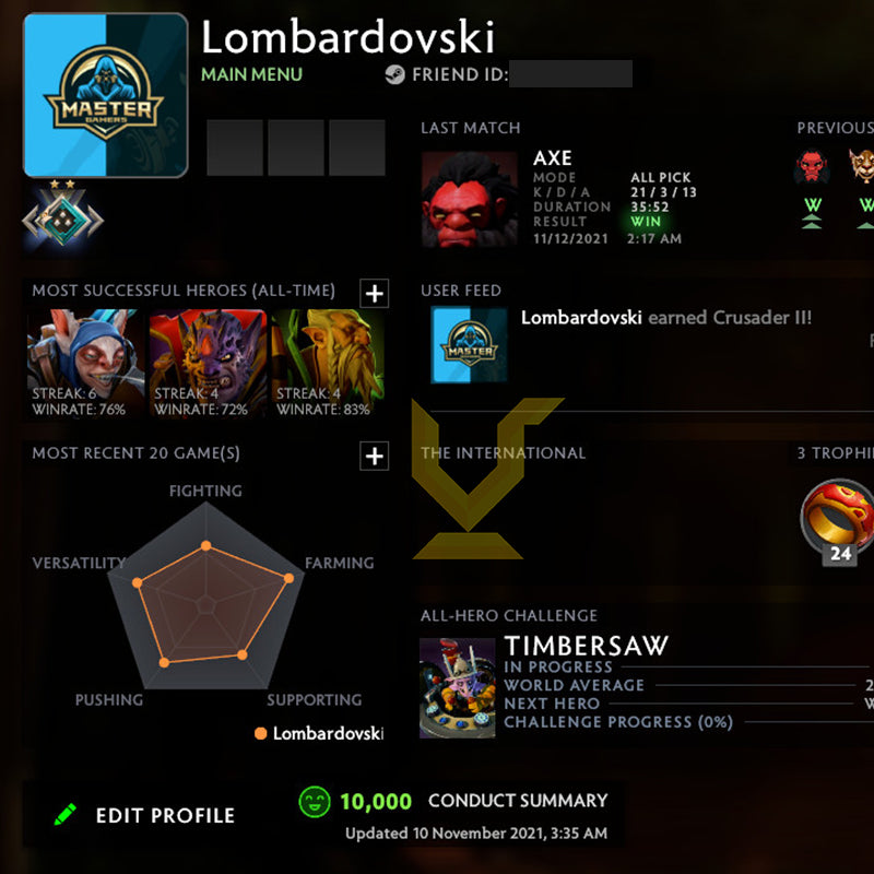 Crusader II |  MMR: 1710 - Behavior: 10000