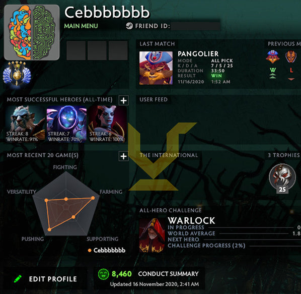 Divin V | MMR : 5440 - Comportement : 8460