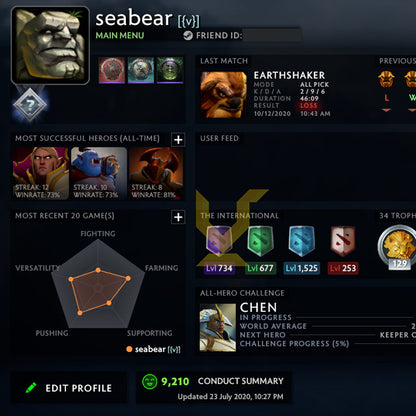 Not Calibrated | MMR: TBD - Behavior: 9210