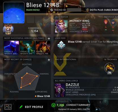 Immortel [ 3167 ] | MMR : 5850 - Comportement : 7225