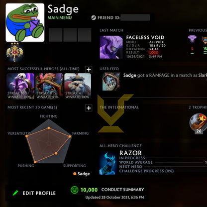 Légende III | MMR : 3490 - Comportement : 10000