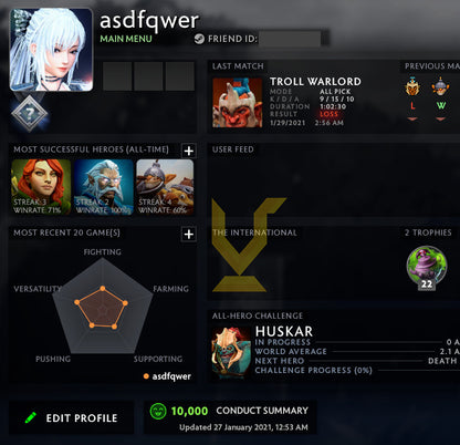 Non calibré | MMR : TBD - Comportement : 10000