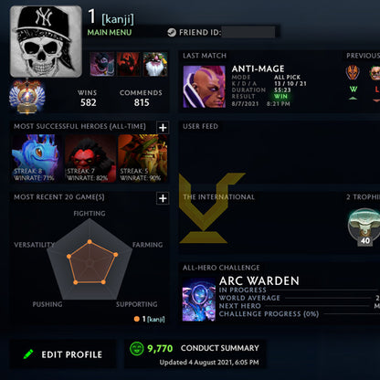 Immortal |  MMR: 5500 - Behavior: 9770