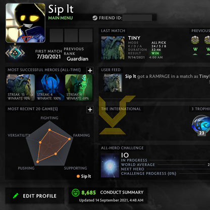 Croisé I | MMR : 1670 - Comportement : 8685