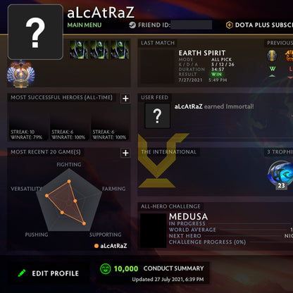 Immortal | MMR: 5910 - Behavior: 10000