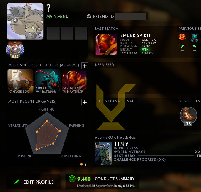 Immortel [855] | MMR : 7060 - Comportement : 9400