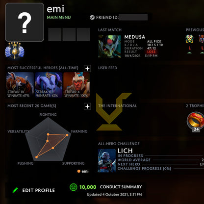 Divine V |  MMR: 5360 - Behavior: 10000