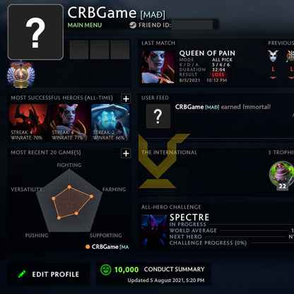 Immortel | MMR : 5800 - Comportement : 10000