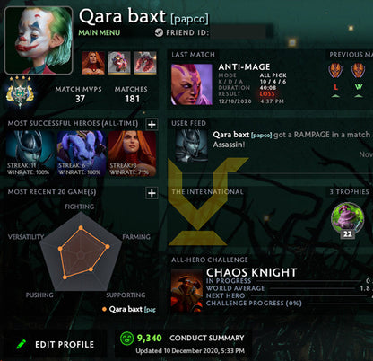 Archonte IV | MMR : 2830 - Comportement : 9340