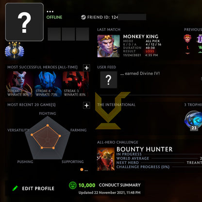 Divine IV |  MMR: 5350 - Behavior: 10000