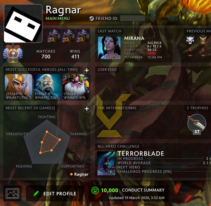 Immortel | MMR : 6110 - Comportement : 10000