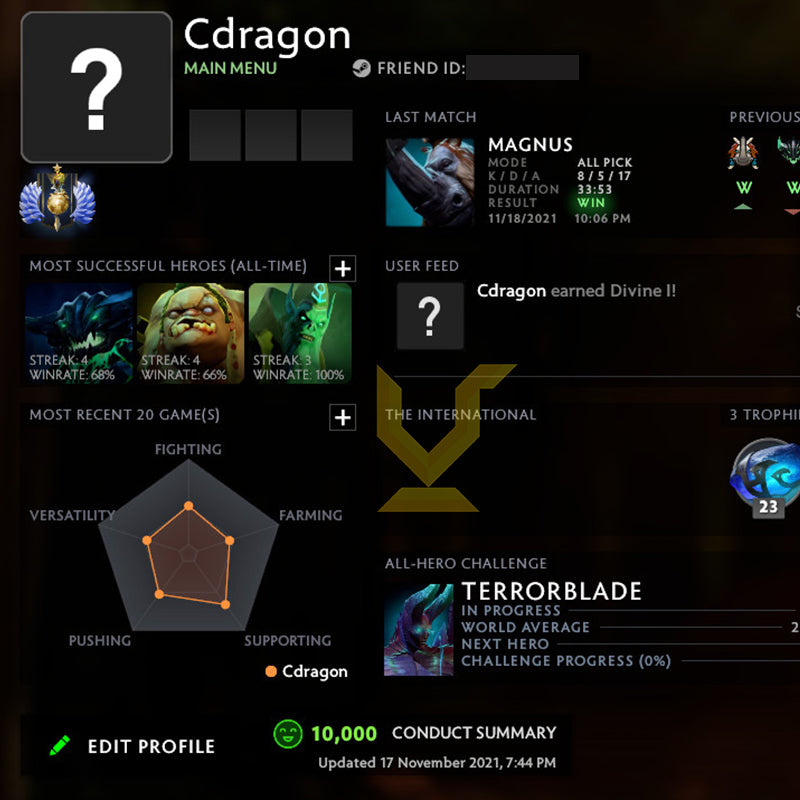 Divine I | MMR: 4710 - Behavior: 10000