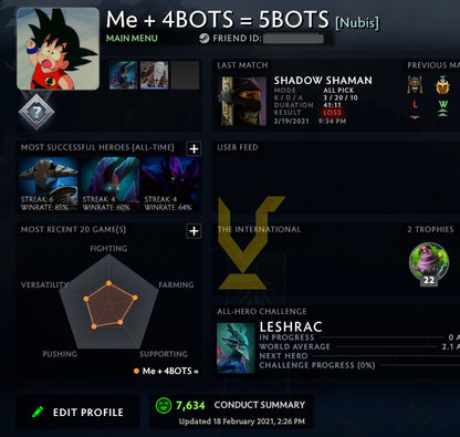 Not Calibrated | MMR : TBD - Behavior : 7634