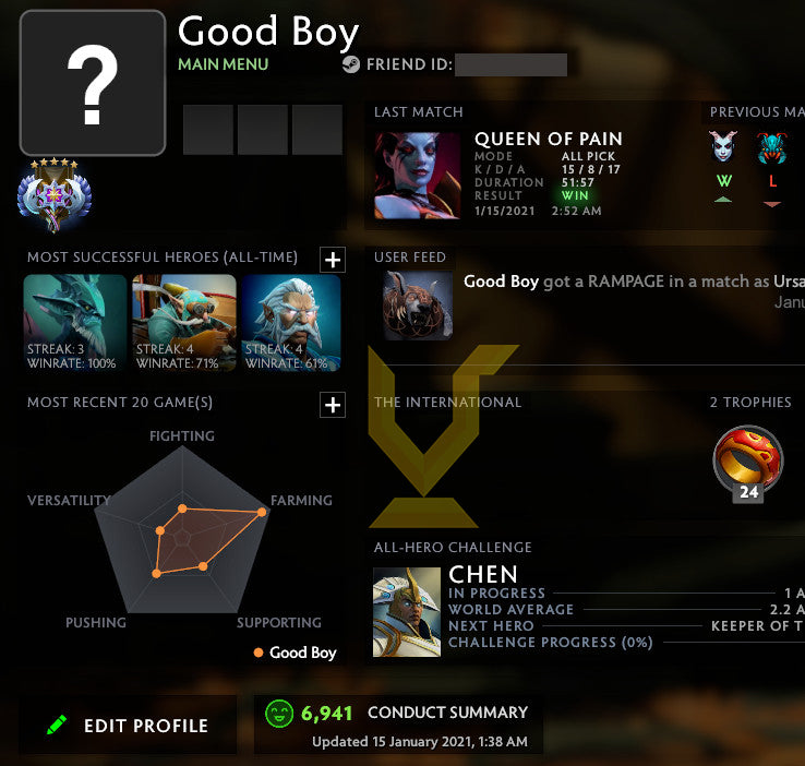 Ancient V	 | MMR : 4510 - Behavior : 6941