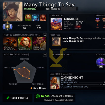 Divine III |  MMR: 5000 - Behavior: 10000