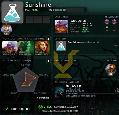 Immortel [ 3771 ] | MMR : 5940 - Comportement : 7355