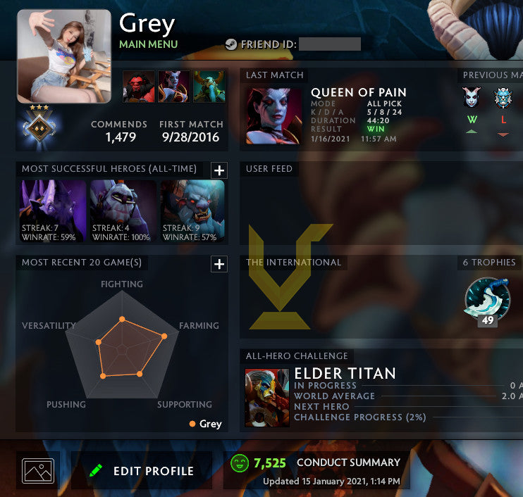 Guardian II | MMR : 960 - Behavior : 7525