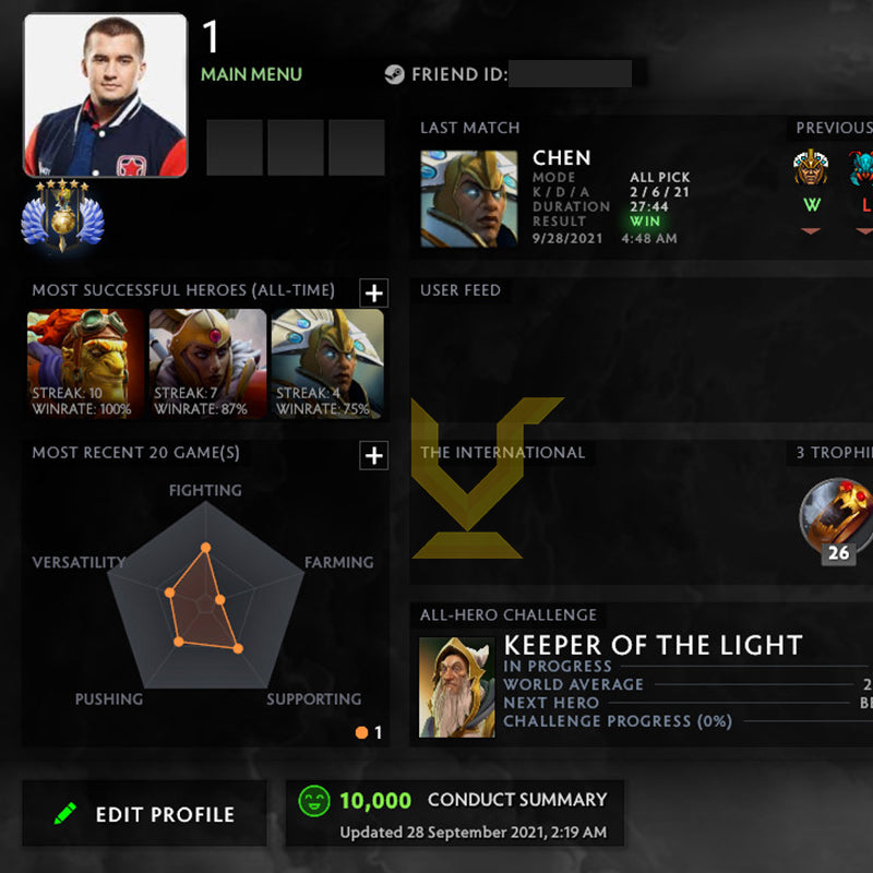 Divine V | MMR: 5450 - Behavior: 10000